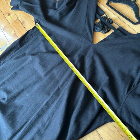 Arket Sz M Neps Black Cotton Relaxed Tunic Dress - Picture 12 of 13